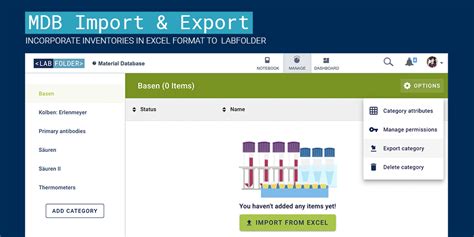 Introducing: Import & Export of inventory lists to the Labfolder 